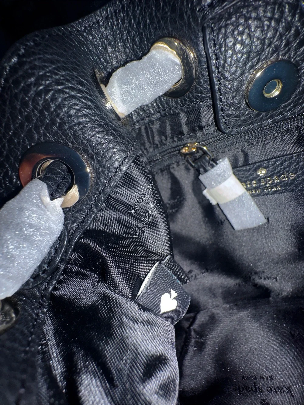 NWT Kate Spade Rosie Leather Mini Bucket Bag Black